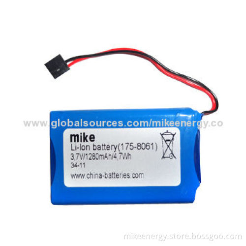 Lithium-ion Battery with 1,280mAh Capacity and 3.7V Nominal Voltage